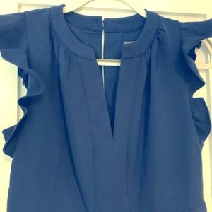 vince camuto ruffle wide leg crop jumpsuit